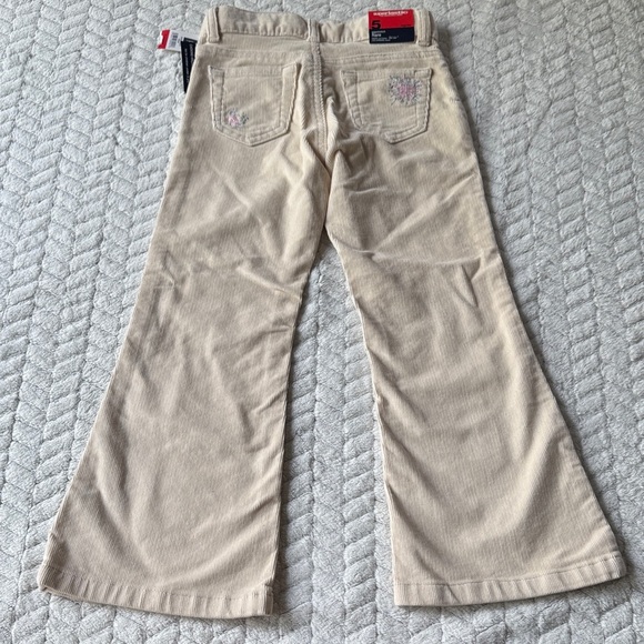 NWT GAP Kids Beige Floral Embroidered Flare Jeans - Picture 9 of 10